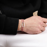bracelet en argent 925 et cordon pour homme 