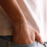 bracelet en argent 925 et cordon pour homme