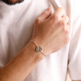 bracelet en argent 925 et cordon pour homme