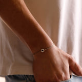 bracelet en argent 925 et cordon pour homme
