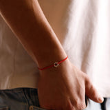 bracelet en argent 925 et cordon pour homme