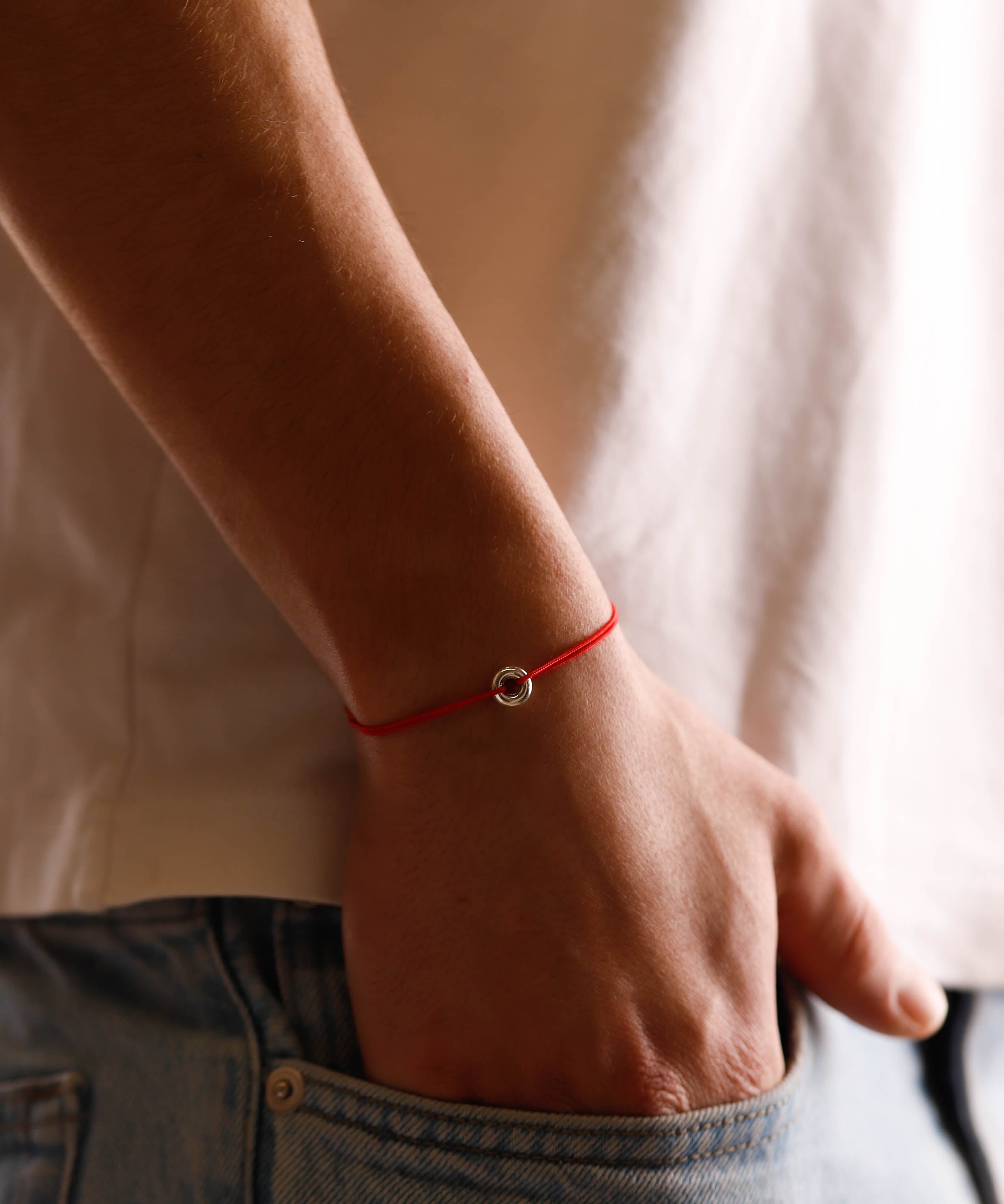 bracelet en argent 925 et cordon pour homme