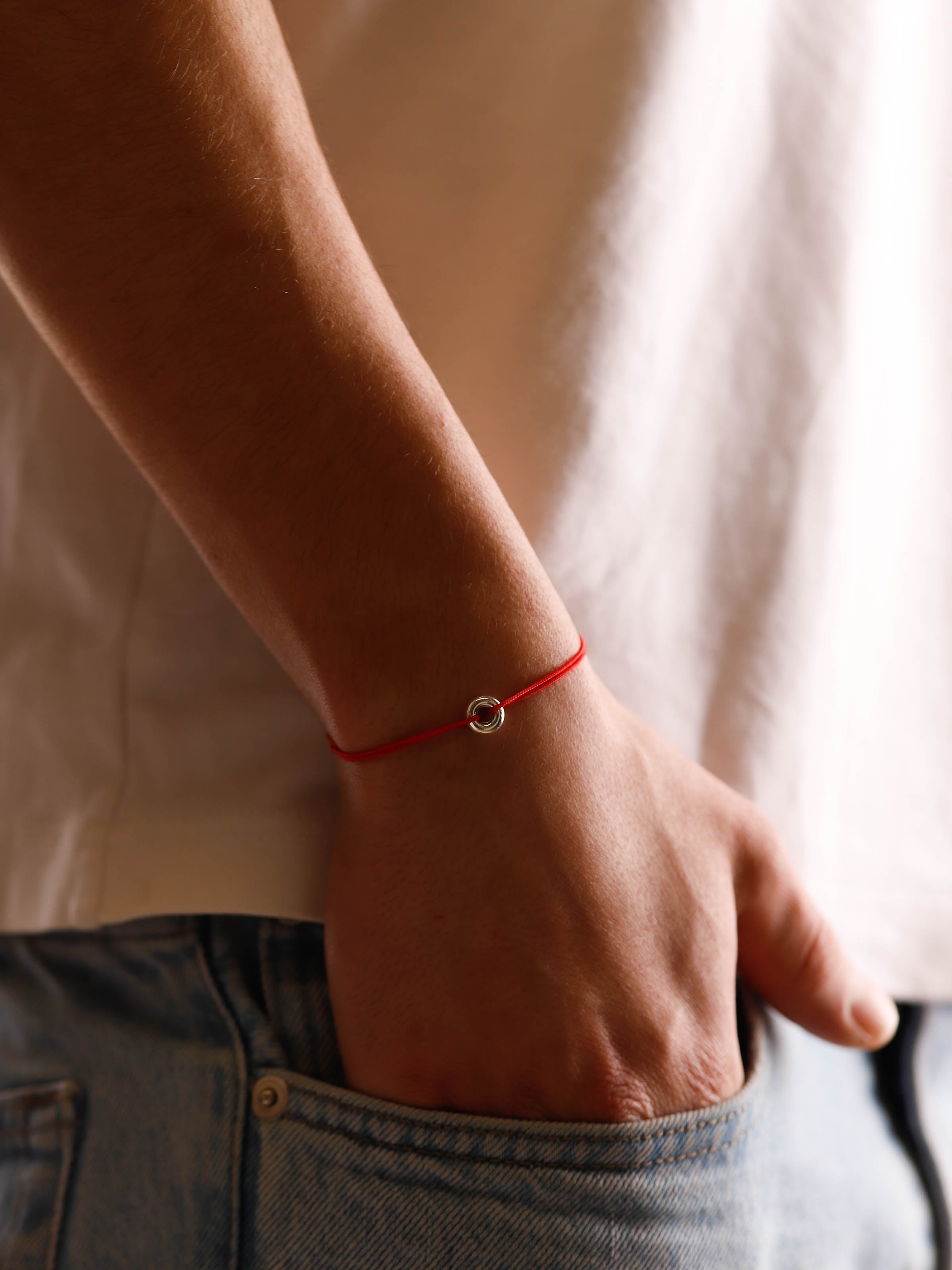 bracelet en argent 925 et cordon pour homme