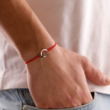 bracelet en argent 925 et cordon pour homme