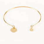 bracelet jonc en acier inoxydable avec pampilles pour femme