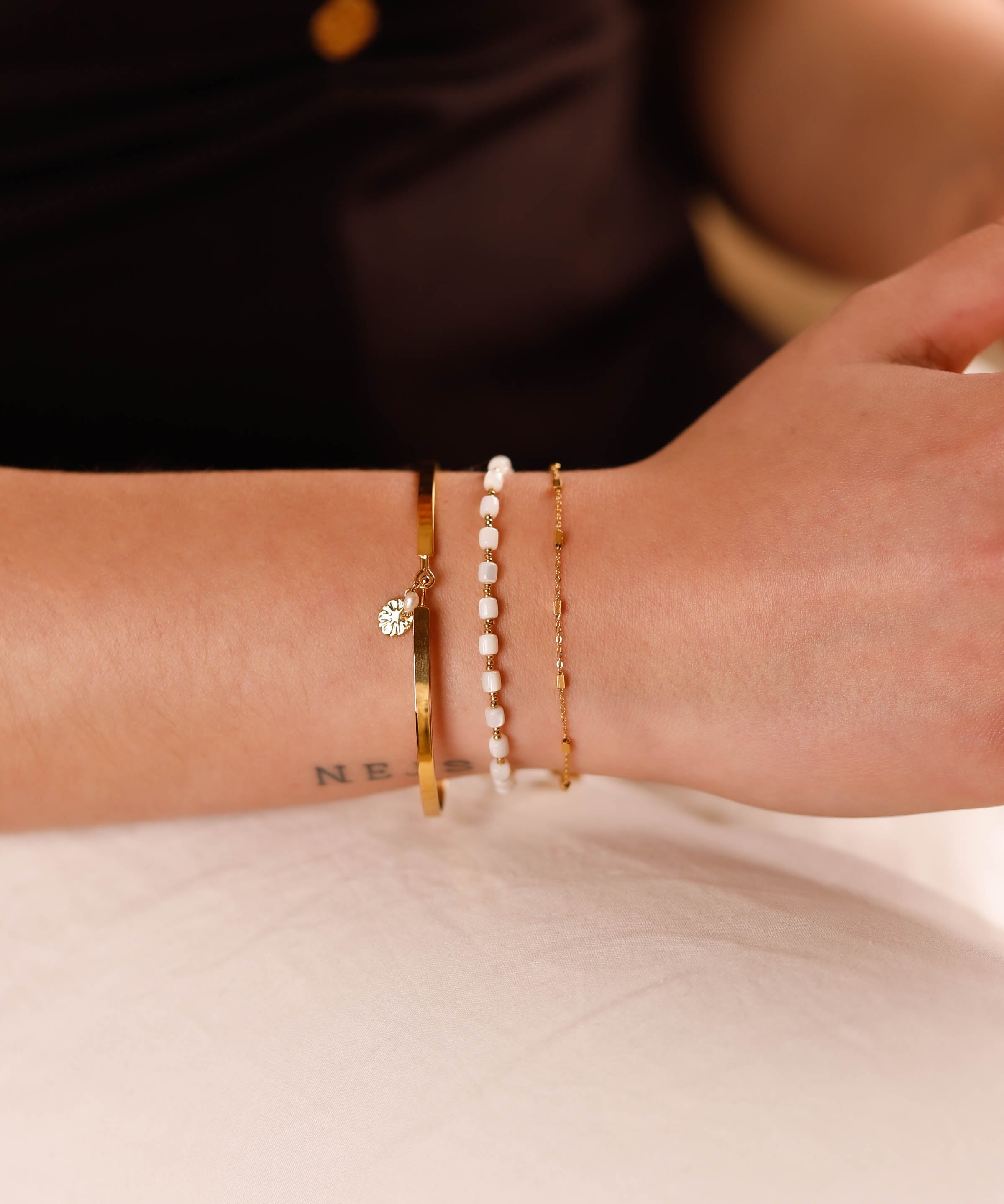 bracelet jonc en acier inoxydable pour femme 