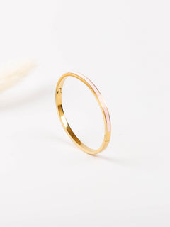 bracelet jonc en acier inoxydable et résine pour femme 
