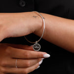 bracelet jonc en argent 925 avec breloque pour femme 