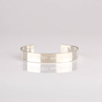 bracelet jonc en plaqué argent réglable pour femme 