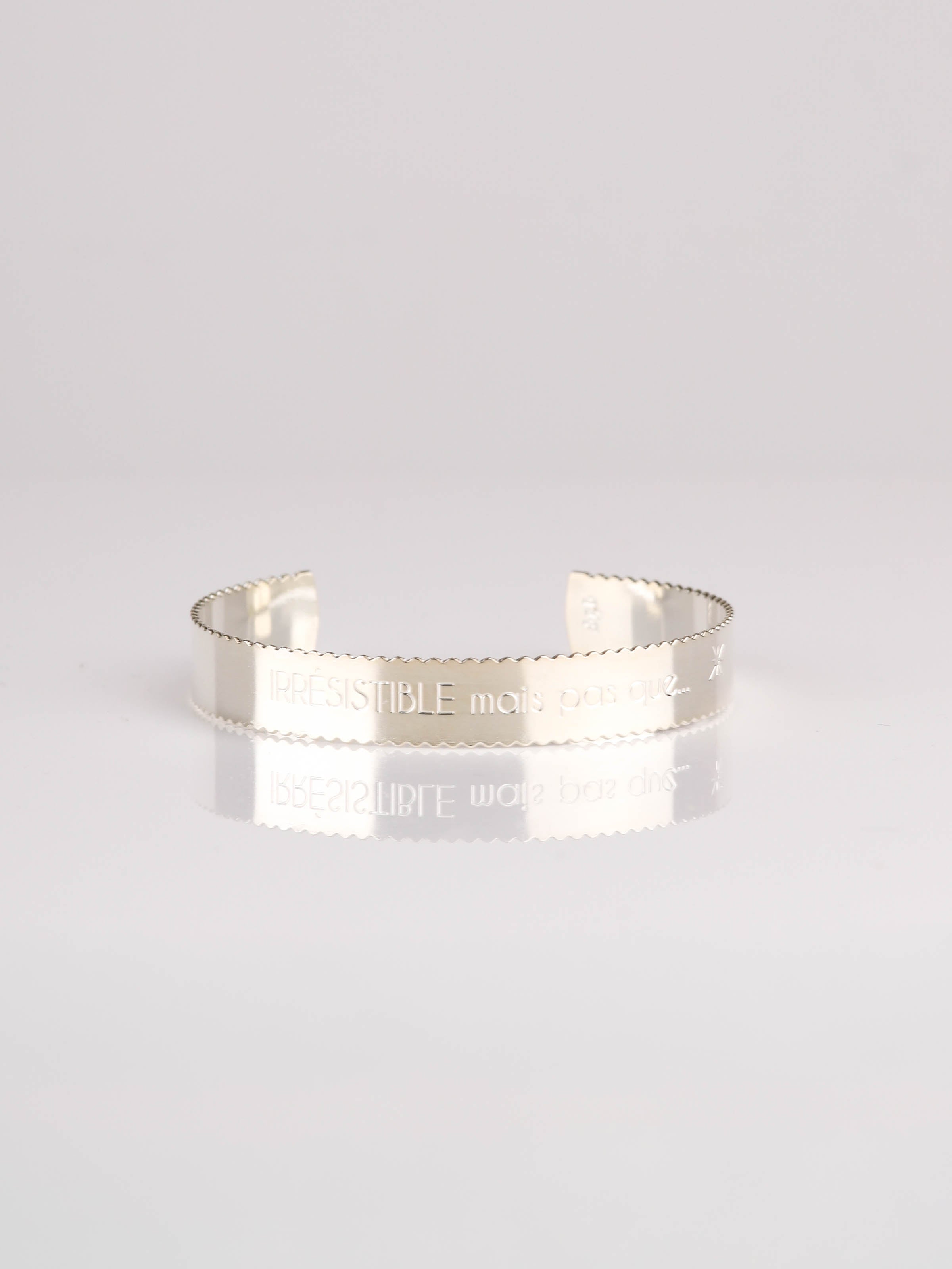 bracelet jonc en plaqué argent réglable pour femme 