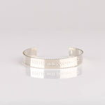 bracelet jonc en plaqué argent réglable pour femme 