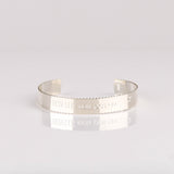 bracelet jonc en plaqué argent réglable pour femme 