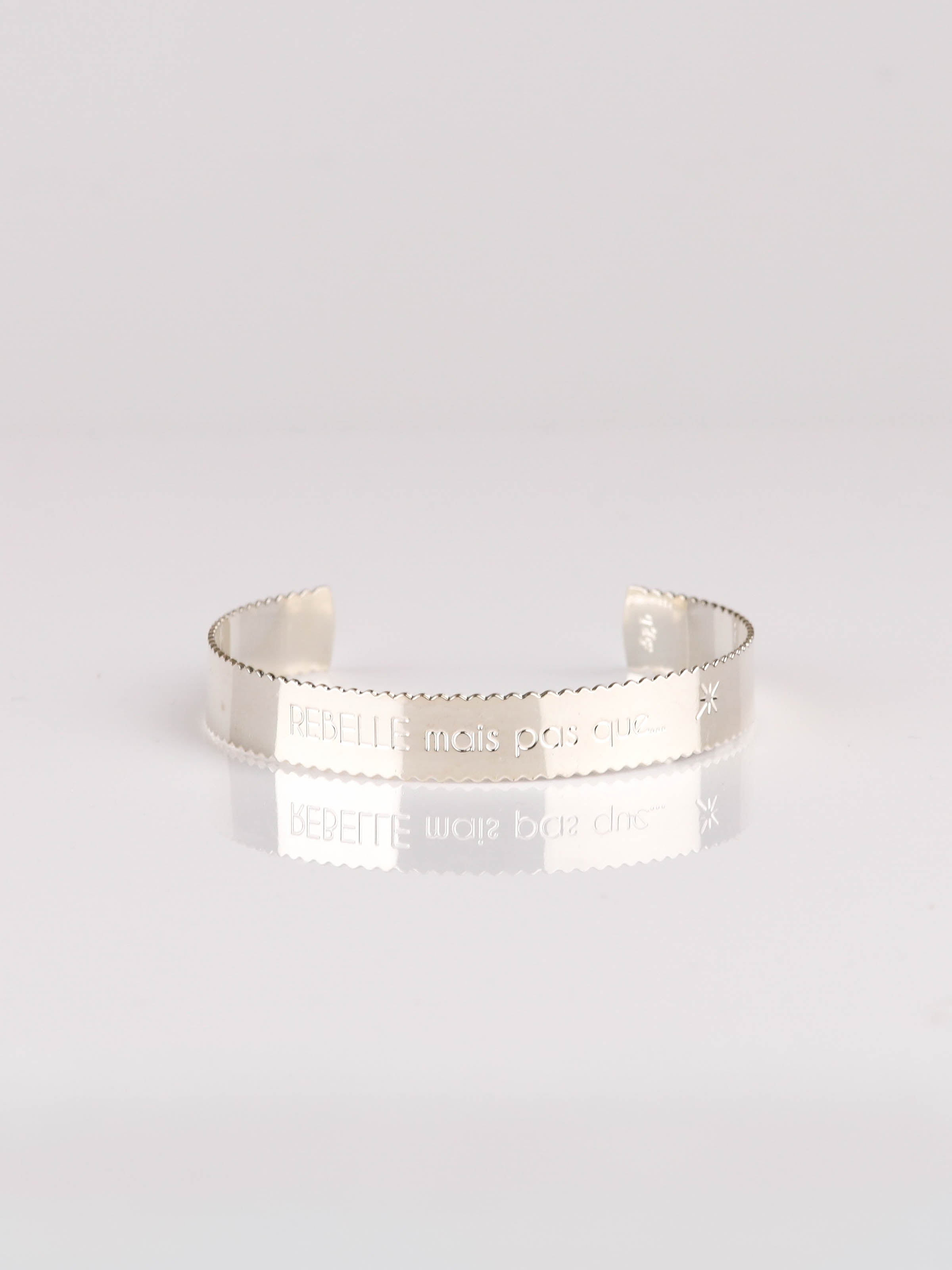 bracelet jonc en plaqué argent réglable pour femme 