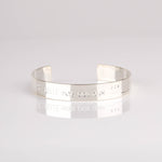 bracelet jonc en plaqué argent réglable pour femme 