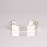 bracelet jonc en plaqué argent réglable pour femme 