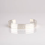 bracelet jonc en plaqué argent réglable pour femme 