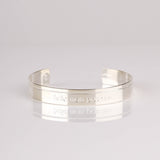 bracelet jonc en plaqué argent réglable pour femme 