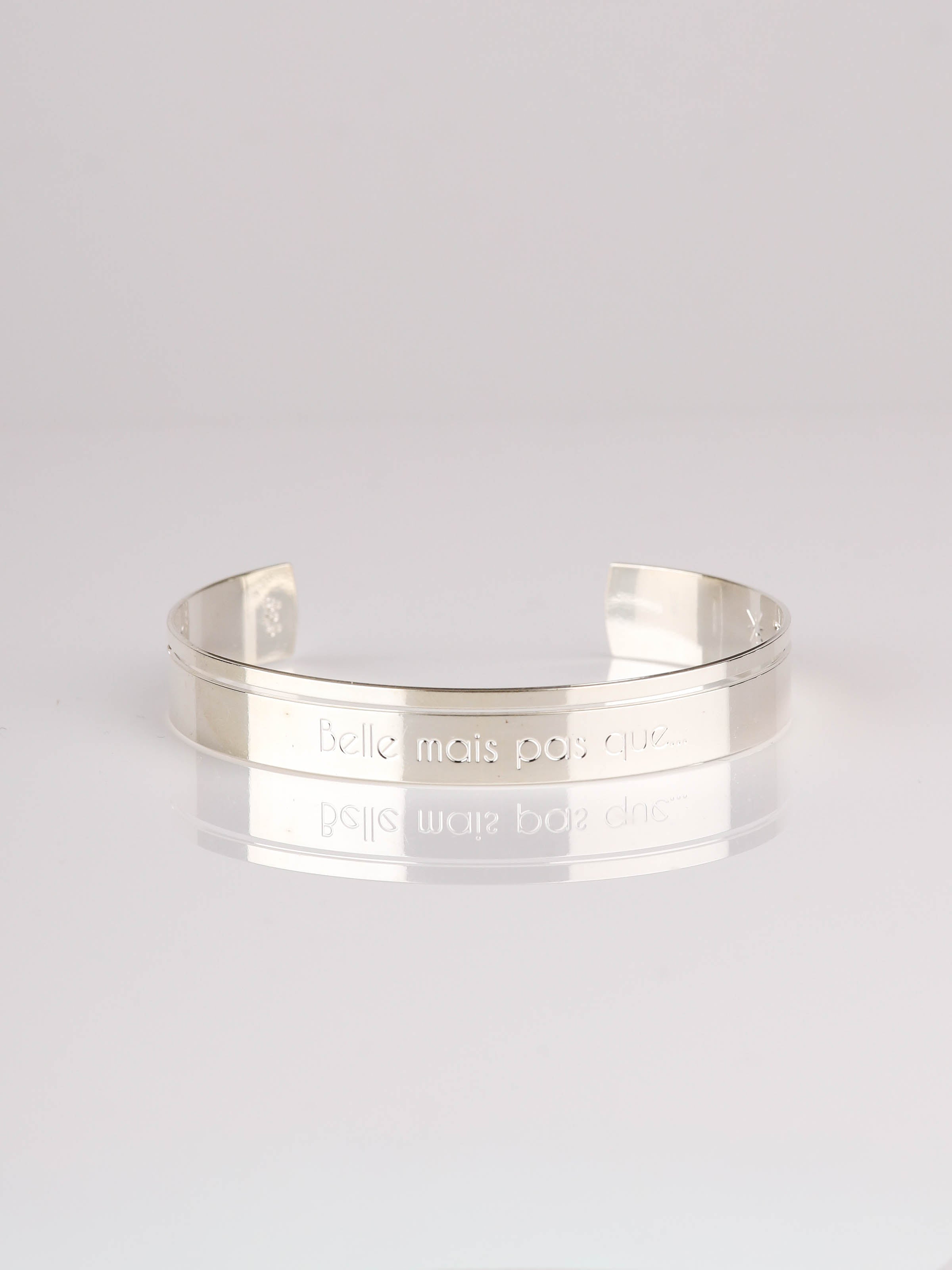 bracelet jonc en plaqué argent réglable pour femme 