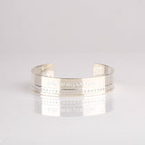 bracelet jonc en plaqué argent réglable pour femme 