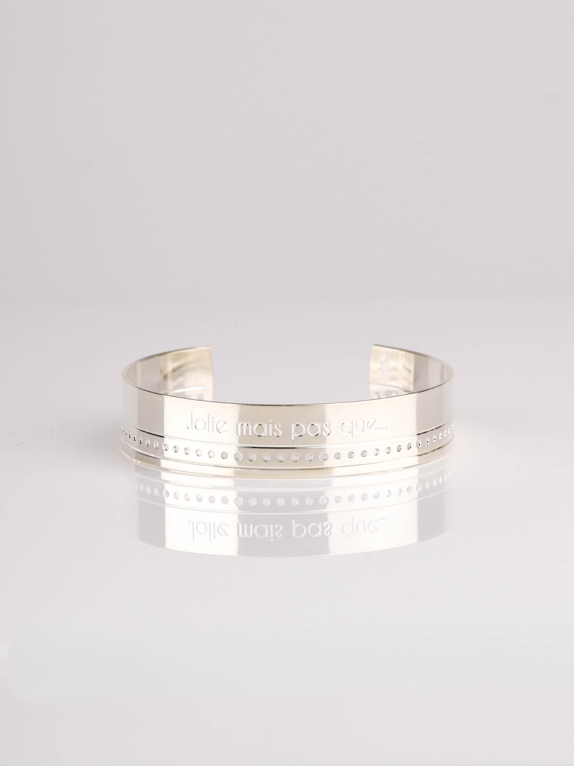 bracelet jonc en plaqué argent réglable pour femme 