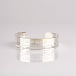 bracelet jonc en plaqué argent réglable pour femme 