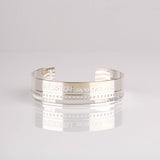 bracelet jonc en plaqué argent réglable pour femme 