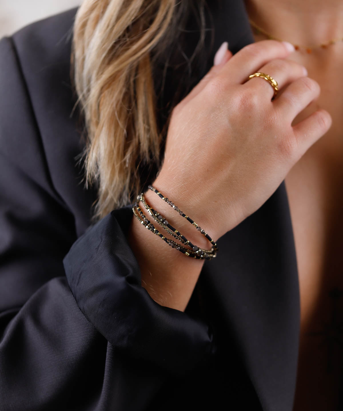 bracelet manchette en acier inoxydable pour femme