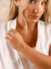 bracelet en argent 925 et nacre pour femme 
