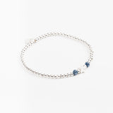 Bracelet - Perle - Cristaux - Bleu roi - Argent 925 - INCONTOURNABLE