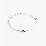 Bracelet - Perle - Cristaux - Bleu roi - Argent 925 - INCONTOURNABLE