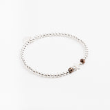 Bracelet - Perle - Cristaux - Chocolat - Argent 925 - INCONTOURNABLE