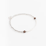 Bracelet - Perle - Cristaux - Chocolat - Argent 925 - INCONTOURNABLE