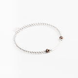 Bracelet - Perle - Cristaux - Chocolat - Argent 925 - INCONTOURNABLE