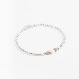 Bracelet - Perle - Cristaux - Taupe - Argent 925 - INCONTOURNABLE