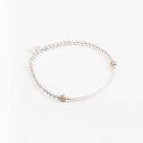 Bracelet - Perle - Cristaux - Taupe - Argent 925 - INCONTOURNABLE