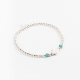 Bracelet - Perle - Cristaux - Turquoise - Argent 925 - INCONTOURNABLE