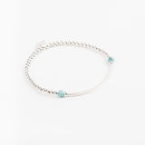 Bracelet - Perle - Cristaux - Turquoise - Argent 925 - INCONTOURNABLE