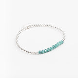 Bracelet - Perle - Cristaux - Turquoise - Argent 925 - INCONTOURNABLE