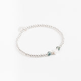 Bracelet - Perle - Cristaux - Kaki - Argent 925 - INCONTOURNABLE