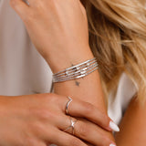 bracelet perle en argent 925 et cristaux pour femme 