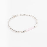 Bracelet - Perle - Cristaux - Rose - Argent 925 - INCONTOURNABLE