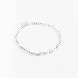Bracelet - Perle - Cristaux - Blanc - Argent 925 - INCONTOURNABLE