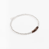 Bracelet - Perle - Cristaux - Chocolat - Argent 925 - INCONTOURNABLE