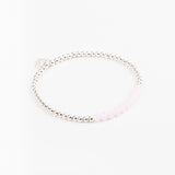 Bracelet - Perle - Cristaux - Rose - Argent 925 - INCONTOURNABLE