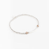 Bracelet - Perle - Cristaux - Taupe - Argent 925 - INCONTOURNABLE