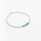 Bracelet - Perle - Cristaux - Turquoise - Argent 925 - INCONTOURNABLE