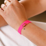 bracelet en cordon et maille en plaqué or pour femme 