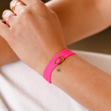 bracelet en cordon et maille en plaqué or pour femme 