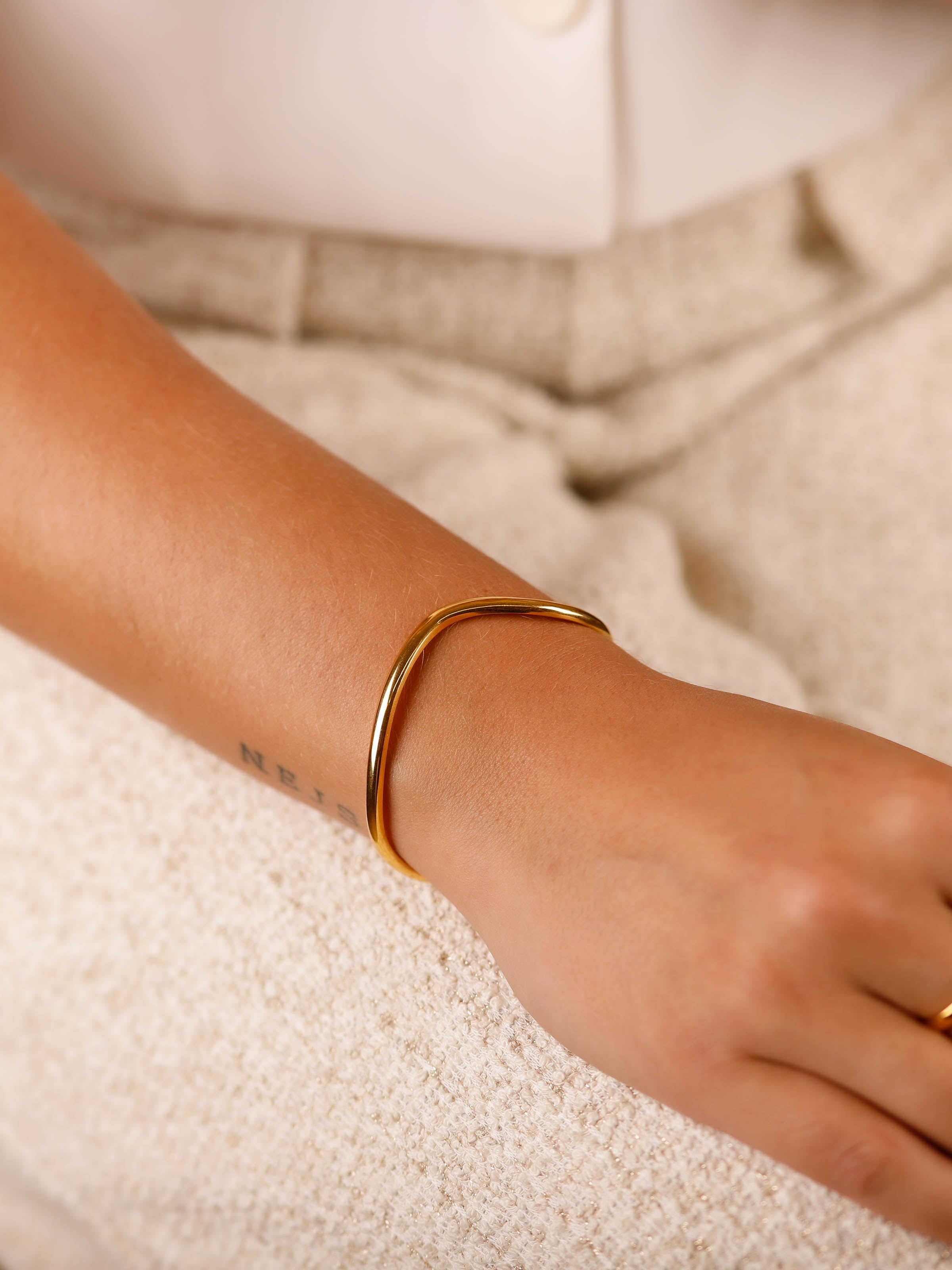 bracelet jonc en acier inoxydable pour femme 