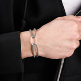 bracelet en argent 925 et cordon pour homme 